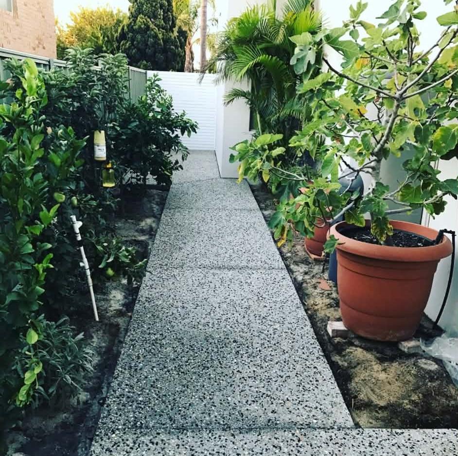 Restored exposed aggregate pathway